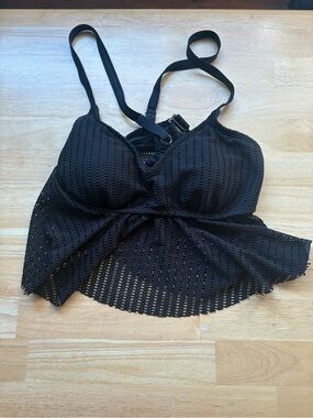 Black Mesh Bralette Tank Top